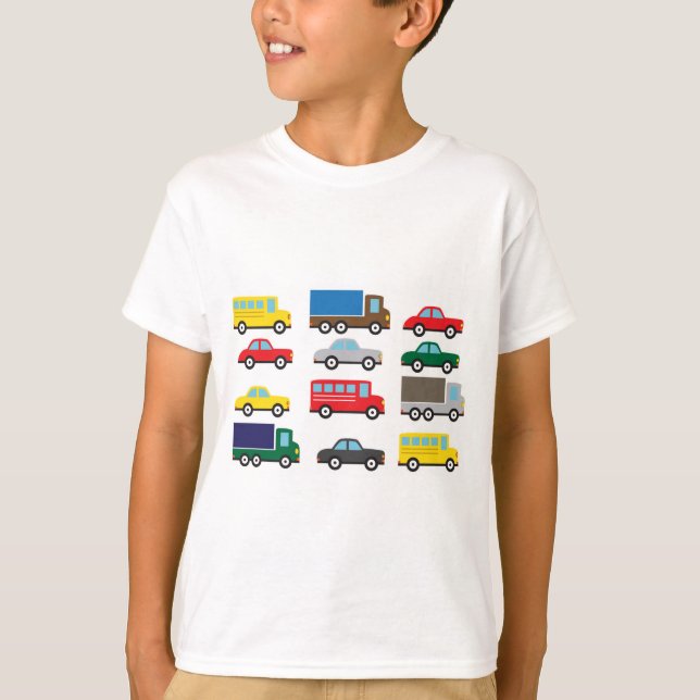 Transportation Vehicles Cute Kids T-Shirt (Front)