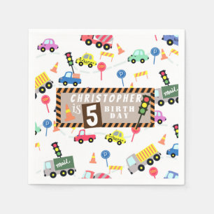 Transportation White Napkin