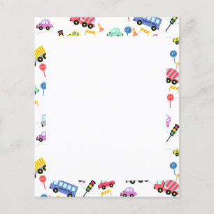 Transportation White Stationery Paper