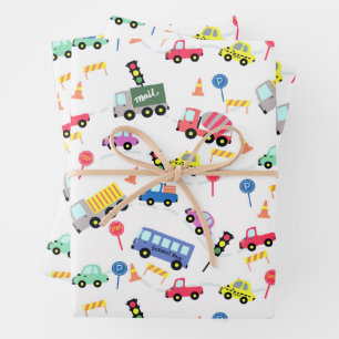 Transportation White Wrapping Paper Sheet