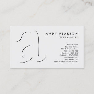 Transporter AutomotiveServices Shadow BoldMonogram Business Card