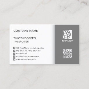 Transporter Logistics Service Simple Violet White Business Card