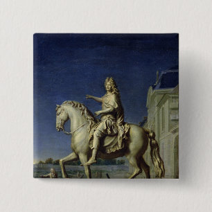 Transporting the Equestrian Statue of Louis 15 Cm Square Badge