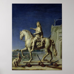 Transporting the Equestrian Statue of Louis Poster