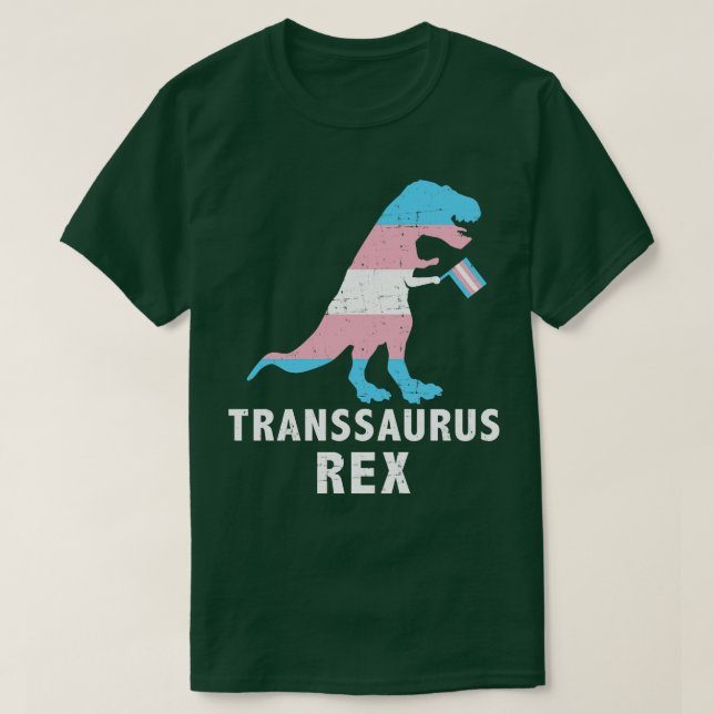 Transsaurus rex dinosaur in transgender  for trans T-Shirt (Design Front)