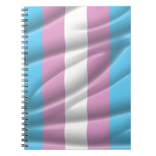 TRANSSEXUAL FLAG FLYING -.png Spiral Notebook