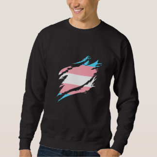 Transsexual Flag Half Transgender Vintage Flag Tra Sweatshirt