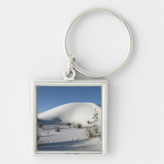 Transverse Dunes and Soaptree Yucca Key Ring (Front)