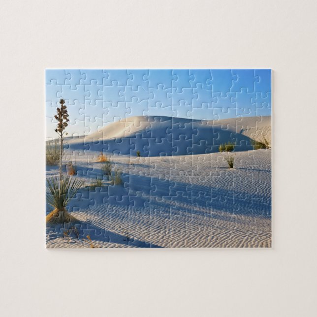 Transverse Dunes, Yucca, Early Morning Light Jigsaw Puzzle (Horizontal)