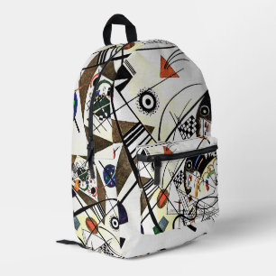 Transverse Line - Wassily Kandinsky Abstraction Printed Backpack