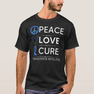 Transverse Myelitis Awareness Spine Warrior Blue R T-Shirt