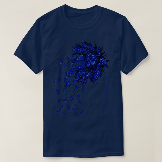 Transverse Myelitis Awareness Sunflower ribbon flo T-Shirt (Design Front)