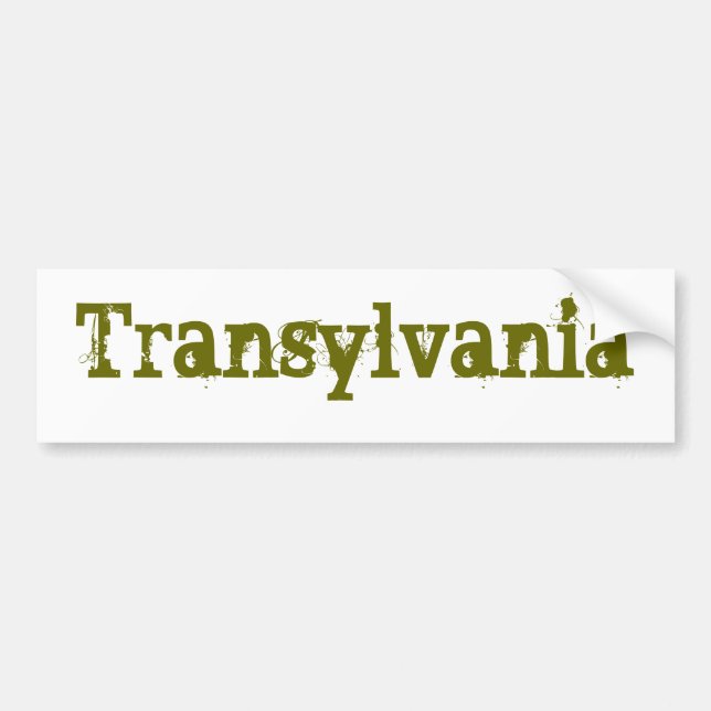 Transylvania Bumper Sticker (Front)