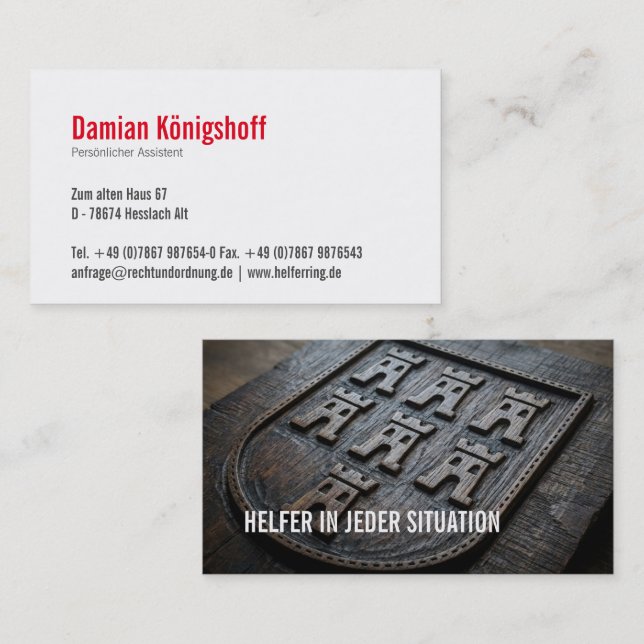 Transylvania inspired business card (Front/Back)