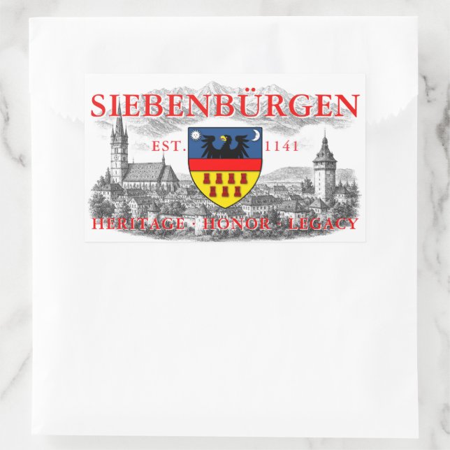 Transylvanian Saxons Crest Rectangular Sticker (Bag)