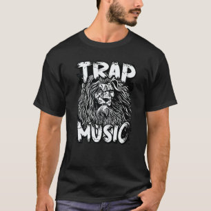 Trap Music Lion Graphic Rap Hip Hop Techno R&B T-Shirt