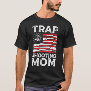 Trap Shooting Mum Gun Rights American Flag Mother' T-Shirt