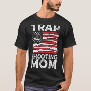 Trap Shooting Mum Gun Rights American Flag Mother' T-Shirt