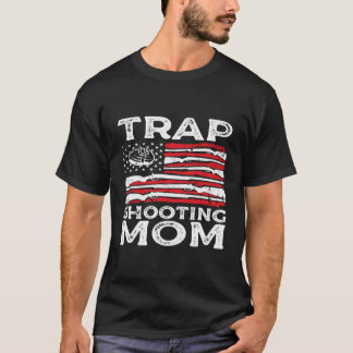 Trap Shooting Mum Gun Rights American Flag Mother' T-Shirt
