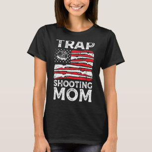 Trap Shooting Mum Gun Rights American Flag Mother' T-Shirt