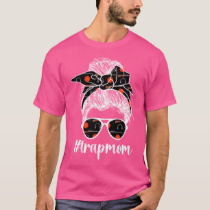 Trap Shooting Mum Messy Bun Trap Shooting Mother T-Shirt