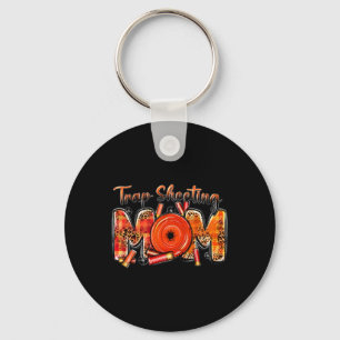 Trap Shooting Mum Western Leopard Mother's Day Hun Key Ring