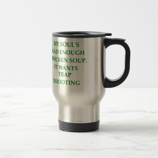 trap shooting travel mug (Right)