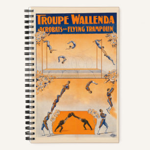 Trapeze, Acrobats And Flying Trampolin Notebook
