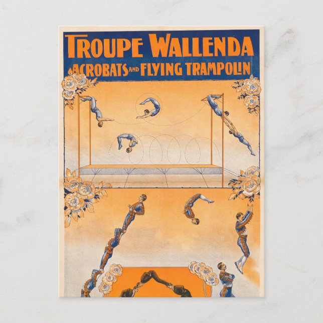 Trapeze, Acrobats And Flying Trampolin Postcard (Front)