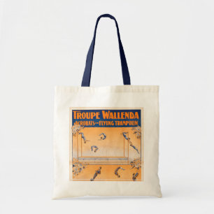 Trapeze, Acrobats And Flying Trampolin Tote Bag