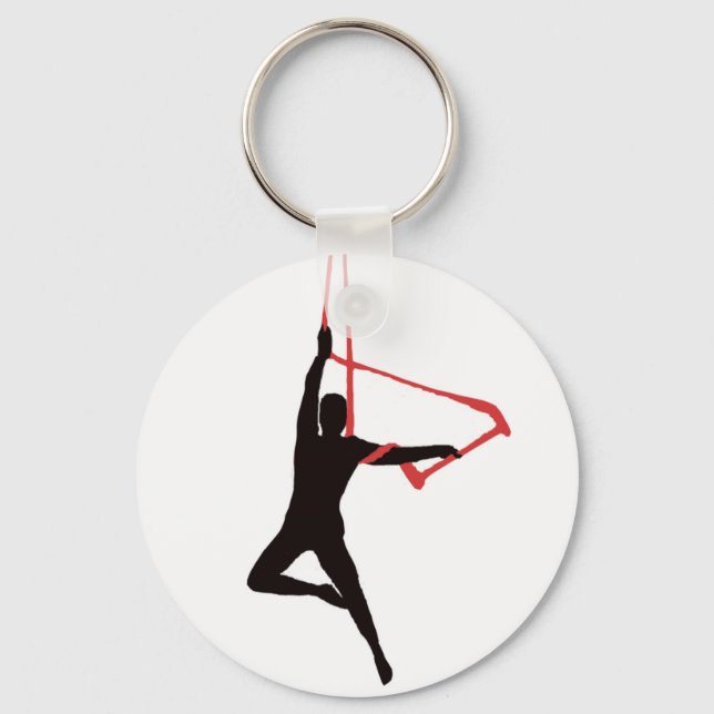 Trapeze Swing Aerialists Key Ring (Front)