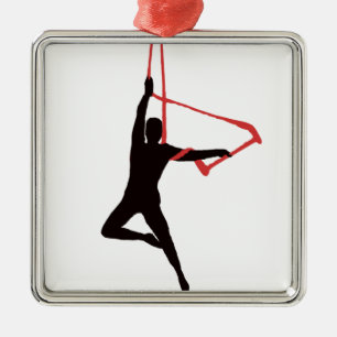 Trapeze Swing Aerialists Metal Tree Decoration