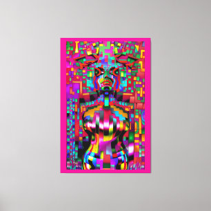 Trapped in a Teleportal Glitch - Ken Gauge Art Canvas Print