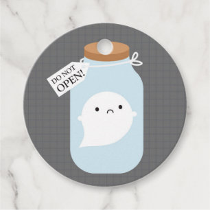 Trapped Little Ghost Favour Tags