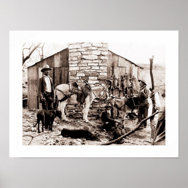 Trappers and their cabin, USA Poster (Front)