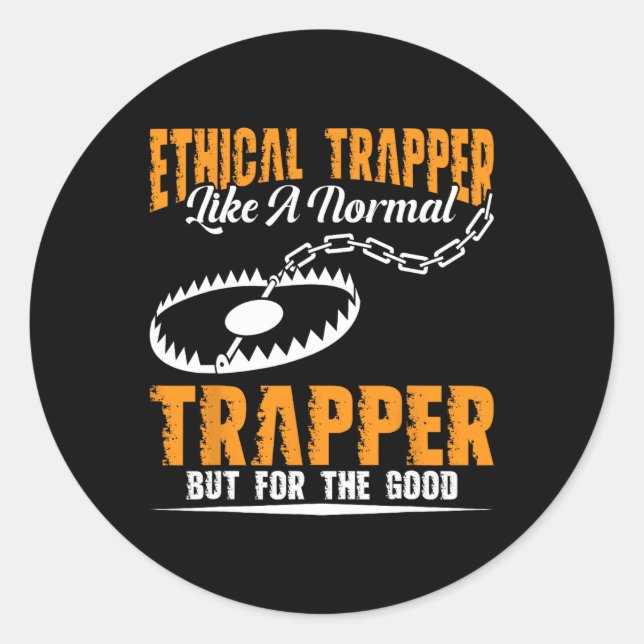 Trapping Stuff Coyote Trapping Gear Trap Hunter Tr Classic Round Sticker (Front)