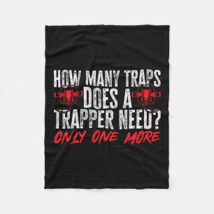 Trapping Trap Hunting Trapper 2  Fleece Blanket