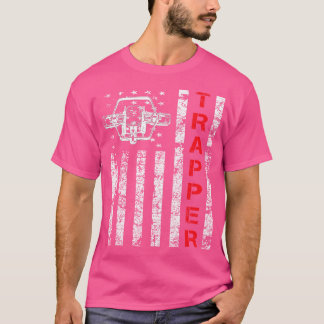 Trapping With An American Flag And A Coyote Trap T-Shirt