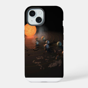 Trappist-1's Seven Planets In Orbit Around Star. iPhone 15 Case