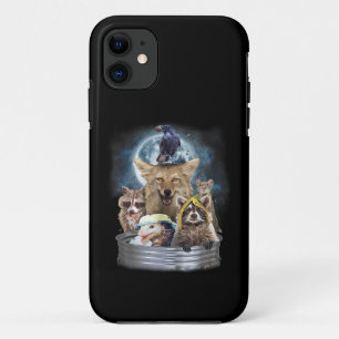 Trash Animals Howling at the Moon Funny Team Trash Case-Mate iPhone Case