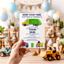 Trash Bash Garbage Trucks Boys Birthday Party