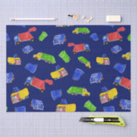 Trash Bash Garbage Trucks Patterned Blue