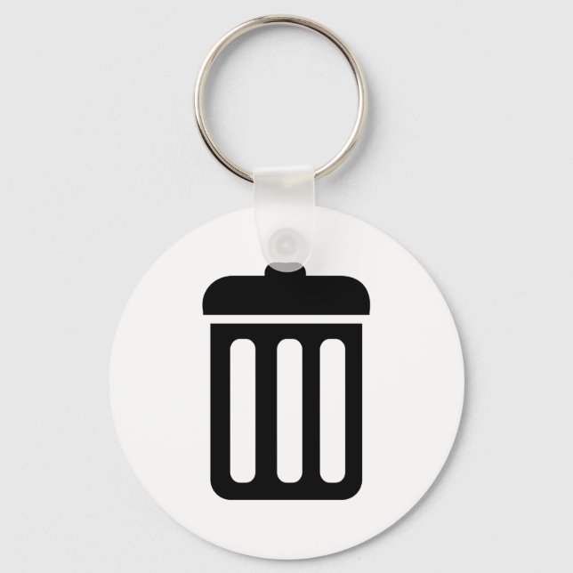 Trash bin symbol key ring (Front)