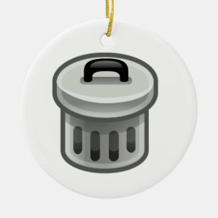 Trash Can Ceramic Tree Decoration