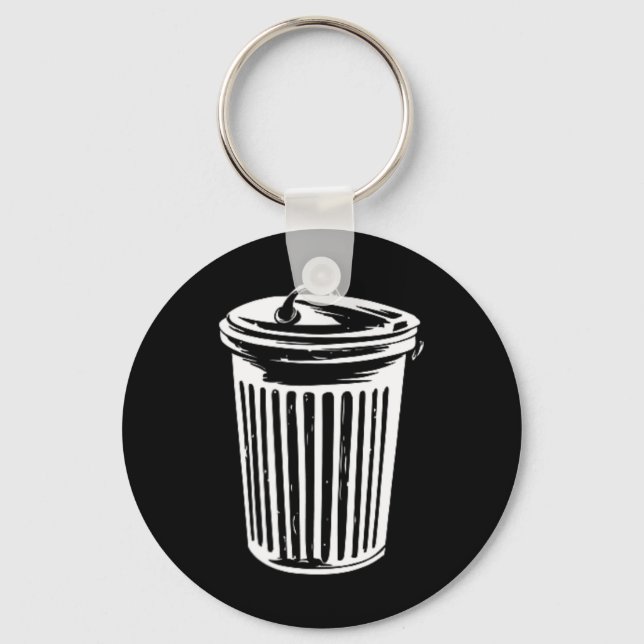 Trash Can Halloween Costume Garge Can Trashcan Cos Key Ring (Front)