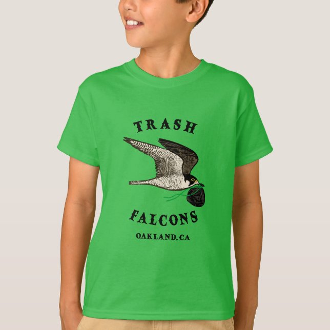 Trash Falcons Kids Tee - Oakland Green (Front)