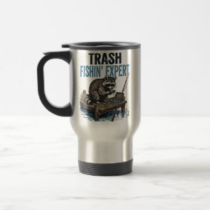 Trash Fishin' Expert Raccoon Travel Mug