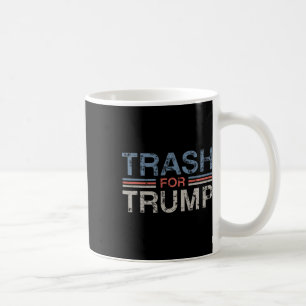 Trash For Trump 2025 Vintage Grunge Retro Garbyge  Coffee Mug