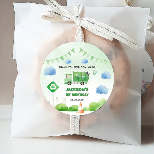 Trash Garbage Truck 1st Birthday Party  Favour Tags