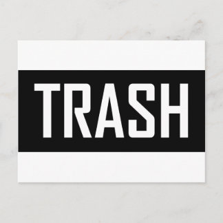 TRASH Hipster Cool Kid Trashy Earth Love Eco Love Postcard